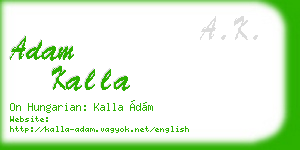 adam kalla business card