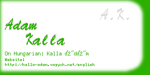 adam kalla business card